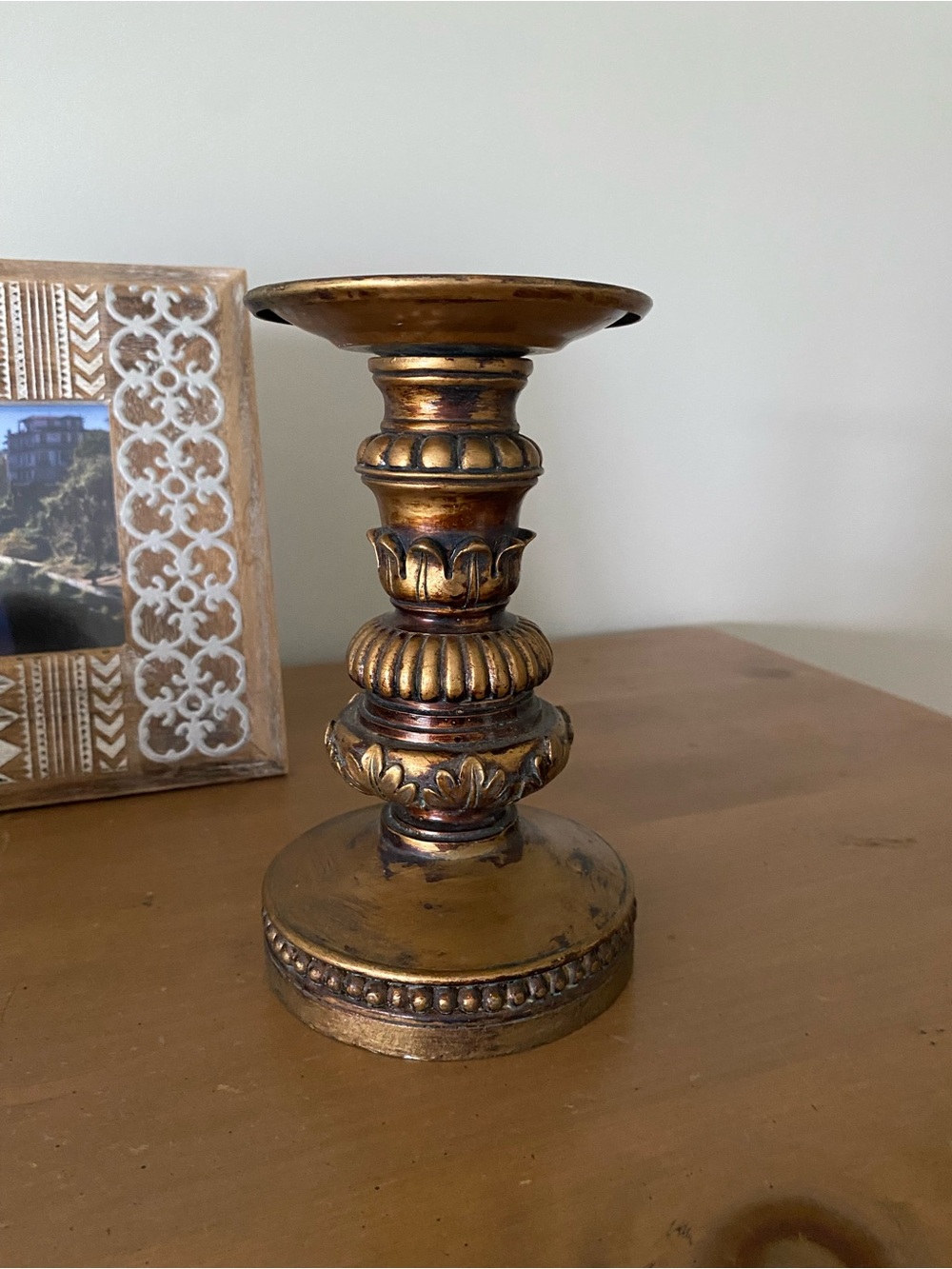 Gold Decorative Candle Holder - Home Accents